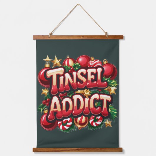 Tinsel Addict Fun Hangend Wandkleed (Voorkant)
