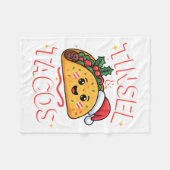 Tinsel And Tacos Cute Christmas Mexican Food Fun  Fleece Deken (Voorkant (Horizontaal))