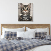 Tinsel de Kerstkat Canvas Afdruk (Insitu (Slaapkamer))