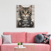 Tinsel de Kerstkat Canvas Afdruk (Insitu (Woonkamer))
