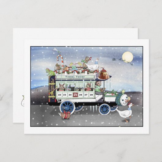 Tinsel Feestdagenkaart (Voorkant / Achterkant)