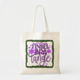 tinsel in a tangle tote bag