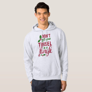 Tinsel in een hoek - grappige kerstmis hoodie