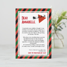 Tinsel Paradox DADA Brief van de Kerstman Kaart