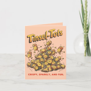 Tinsel-Tots – Grappige Kerstmis Tater Tots Woordsp Kaart