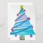 Tinsel Tree Feestdagenkaart (Voorkant / Achterkant)