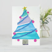 Tinsel Tree Feestdagenkaart (Staand voorkant)