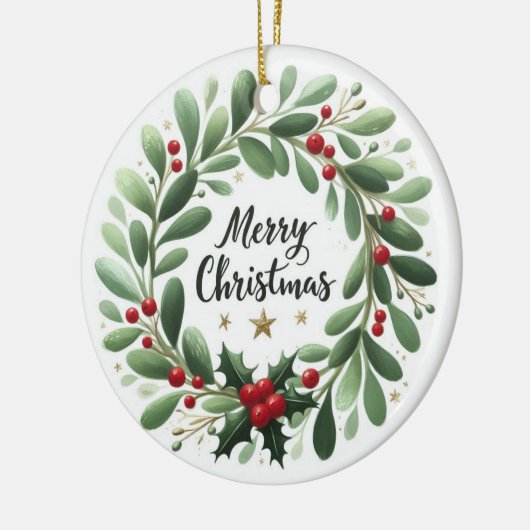 Tinsel uw weg naar grootheid kerstversiering keramisch ornament (Links)