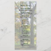 Tint van het herfst bruiloftsprogramma programma (Achterkant)