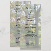 Tint van het herfst bruiloftsprogramma programma (Voorkant / Achterkant)
