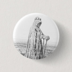Tintagel King Arthur Monument Cornwall Ronde Button 3,2 Cm
