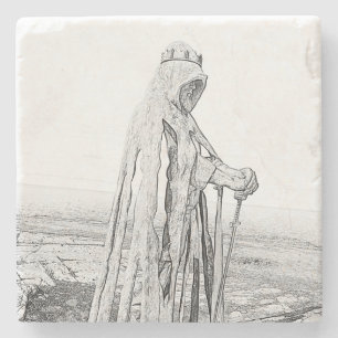 Tintagel King Arthur Monument Cornwall Stenen Onderzetter