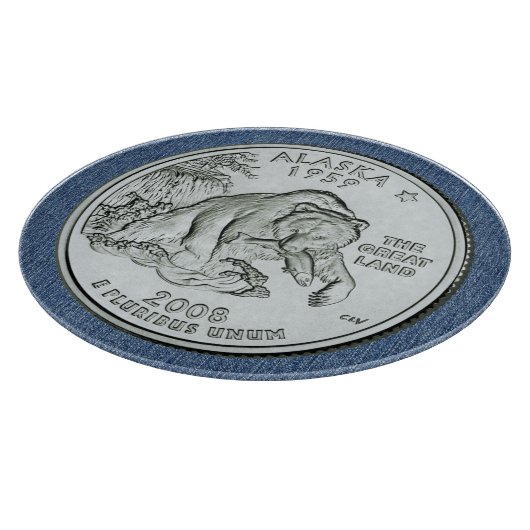 Tinted Alaska State Quarter Design Snijplank (Hoek)