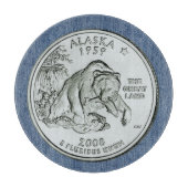 Tinted Alaska State Quarter Design Snijplank (Voorkant)