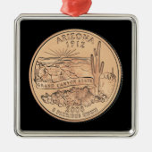 Tinted Arizona State Quarter Metalen Ornament (Voorkant)