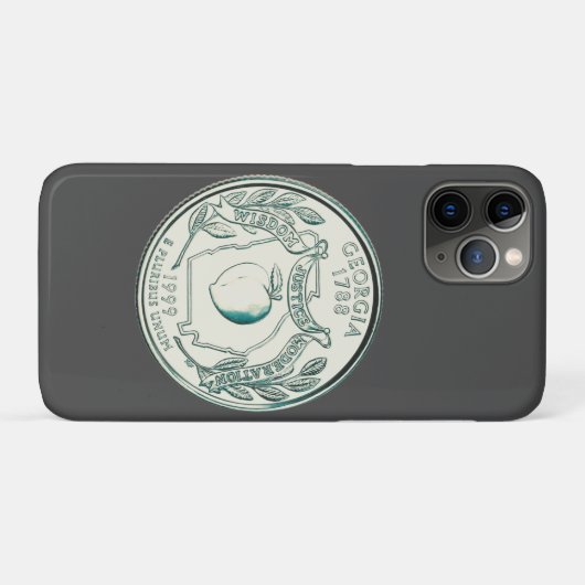 Tinted Georgia State Quarter Design Case-Mate iPhone Case (Achterkant (horizontaal))