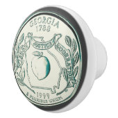 Tinted Georgia State Quarter Design Keramische Knop (Rechts)