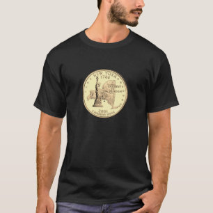 Tinted New York State Quarter Design T-shirt