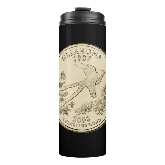 Tinted Oklahoma State Quarter Design Thermosbeker (Voorkant)