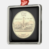 Tinted Utah State Quarter Metalen Ornament (Links)
