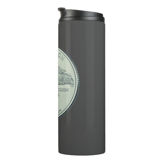 Tinted Washington State Quarter Design Monogram Thermosbeker (Geroteerd rechts)
