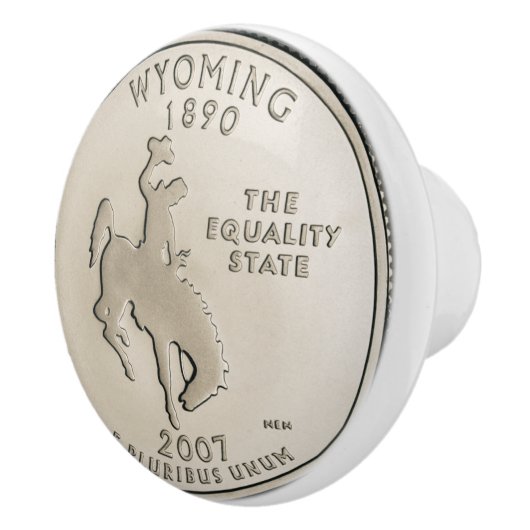 Tinted Wyoming State Quarter Design Keramische Knop (Rechts)