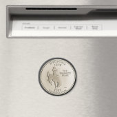 Tinted Wyoming State Quarter Design Magneet (Insitu (Vaatwasser))