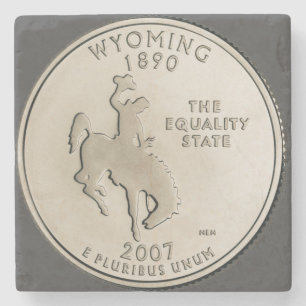 Tinted Wyoming State Quarter Design Stenen Onderzetter