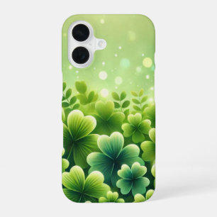 TINTEN GROENE IERSE KLAVER SHAMROCKS iPhone 16 HOESJE