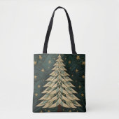 TINTEN GROENE QUILTED LOOK KERSTBOMEN DRAAGTAS (Voorkant)