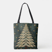 TINTEN GROENE QUILTED LOOK KERSTBOMEN DRAAGTAS (Achterkant)