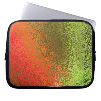 Tinten in Sinaasappel en groen Laptop Sleeve