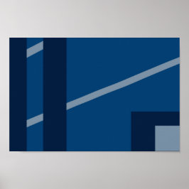 Tinten van blauw afdrukken, Waarde Poster Papier (