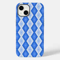 Tinten van blauw diamant patroon