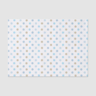 TINTEN VAN BLAUW & TAN POLKA STIPPEN TISSUEPAPIER