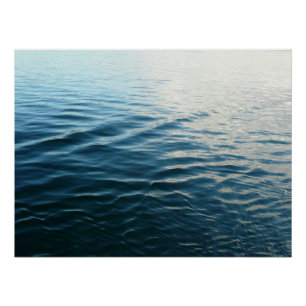 Tinten van Blauw Water Abstracte Natuurfotografie Perfect Poster