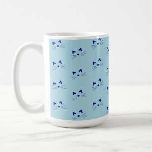 TINTEN VAN BLAUWE KAT WHISKERS EN OREN KOFFIEMOK