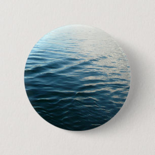 Tinten van Blauwe Water Abstracte Natuurfotografie Ronde Button 5,7 Cm