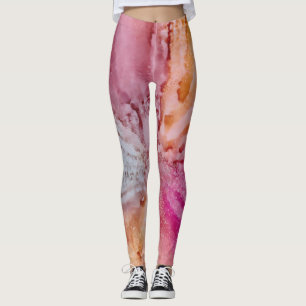 Tinten van Blues Pinks en Sinaasappels Leggings