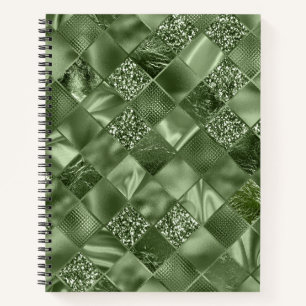 TINTEN VAN GROENE DIAMANT SHIMMER PLAID NOTITIEBOEK
