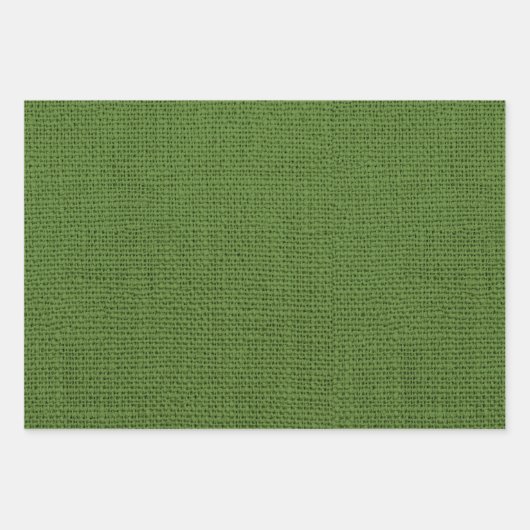 TINTEN VAN HERFST GROENE BURLAP LOOK TEXTUUR INPAKPAPIER VEL (Voorkant 3)