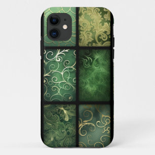 TINTEN VAN IRISH GROEN & GOUD  BLOKJES iPhone 11 HOESJE
