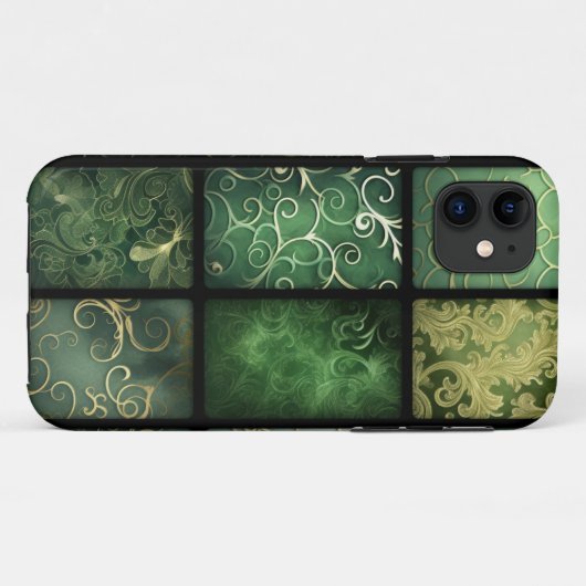TINTEN VAN IRISH GROEN & GOUD BLOKJES Case-Mate iPhone CASE (Achterkant (horizontaal))