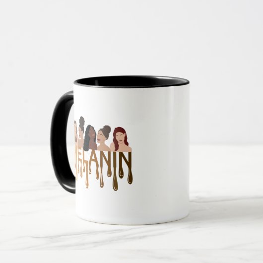 tinten van melanine | Empowerment-Mok voor vrouwen Mok (Voorkant links)
