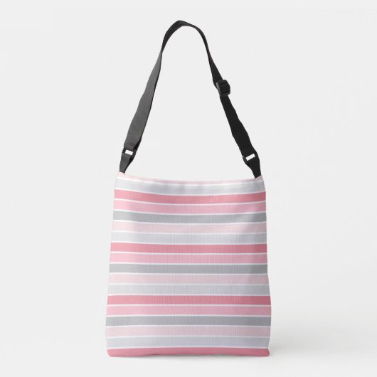 Tinten van Roze Gestreept Monogram Canvas tas (Achterkant)