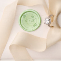 Tinten van Sage Bruiloft Monogram