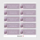 Tinten van stoffige Paarse Plum Wedding Guest Addr Sticker (Vel)