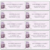 Tinten van stoffige Paarse Plum Wedding Guest Addr Sticker (Voorkant)