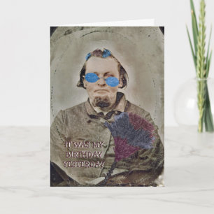 Tintype kleurrijke artikelverkoper foto Kaart