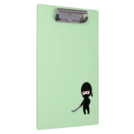 Tiny Angry Ninja over Green Klembord (Rechts)